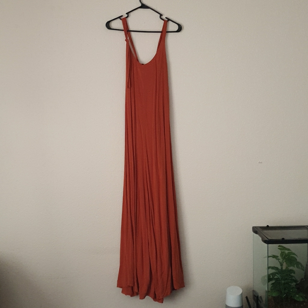 Free People Burnt Orange Maxi Dress